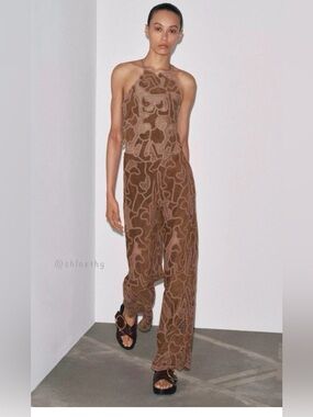 Zara Faux Suede Crochet Pants Size Small TikTok Viral Blogger Favorite